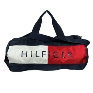 Tommy Hilfiger | Navy White & Red Signature Duffle Bag Classic Canvas Luggage
